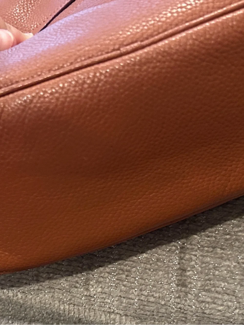 Coach Pebbled Leather Shoulder Hobo in Cognac Brown